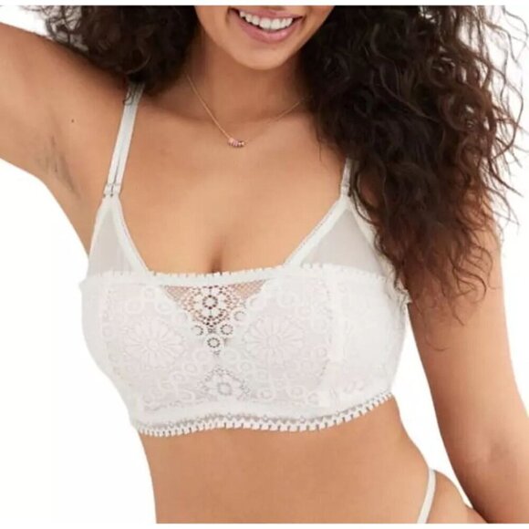 NWT Aerie Dark Green Real Power Wireless Push Up Joy Convertible Lace Bra - 36C - Picture 6 of 7